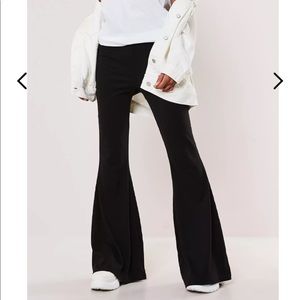 ribbed flare leggings